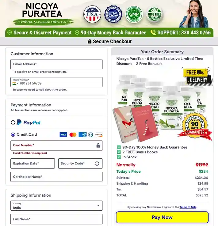 Nicoya PuraTea Nicoya PuraTea Order Page